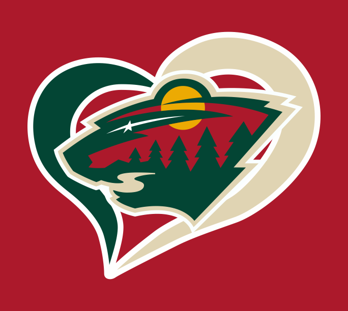 Minnesota Wild Heart Logo vinyl decal